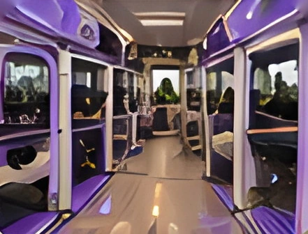 A concept view of the planned Pumbah bus interior.